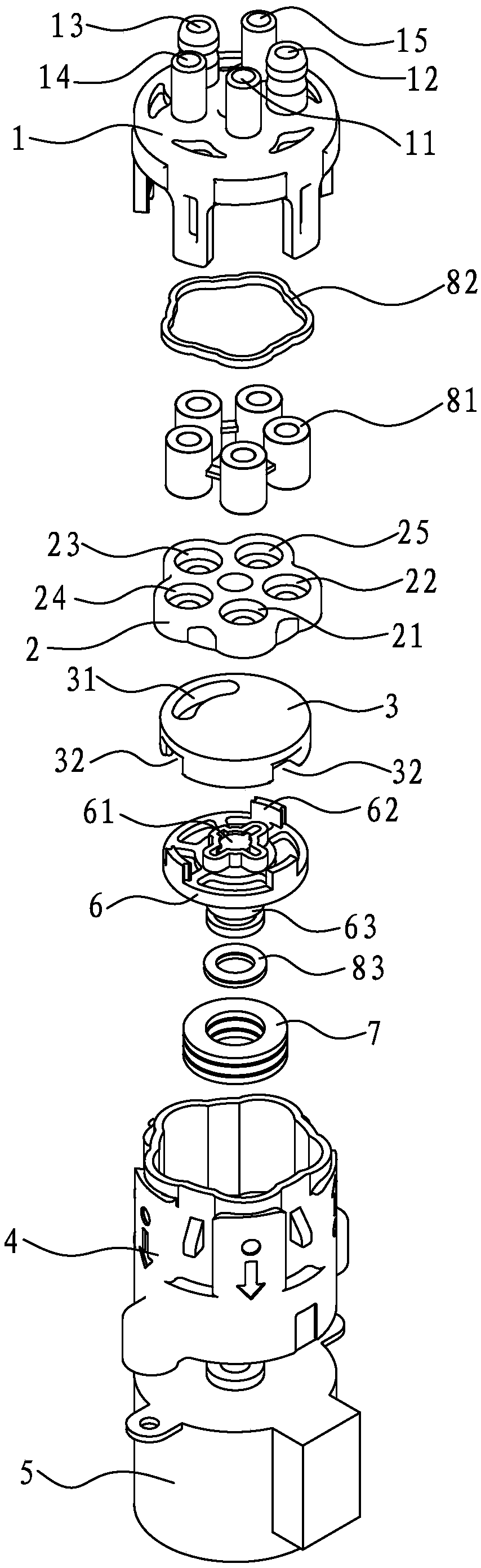 Valve body capable of discharging small particles and liquid outlet device provided with valve body