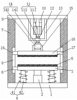 Fixing device for grinding of crushing tooth of crushing machine