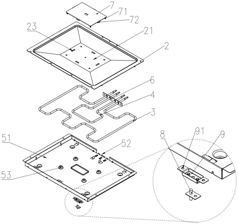 Novel double-ring uniform-temperature bottom heating structure device