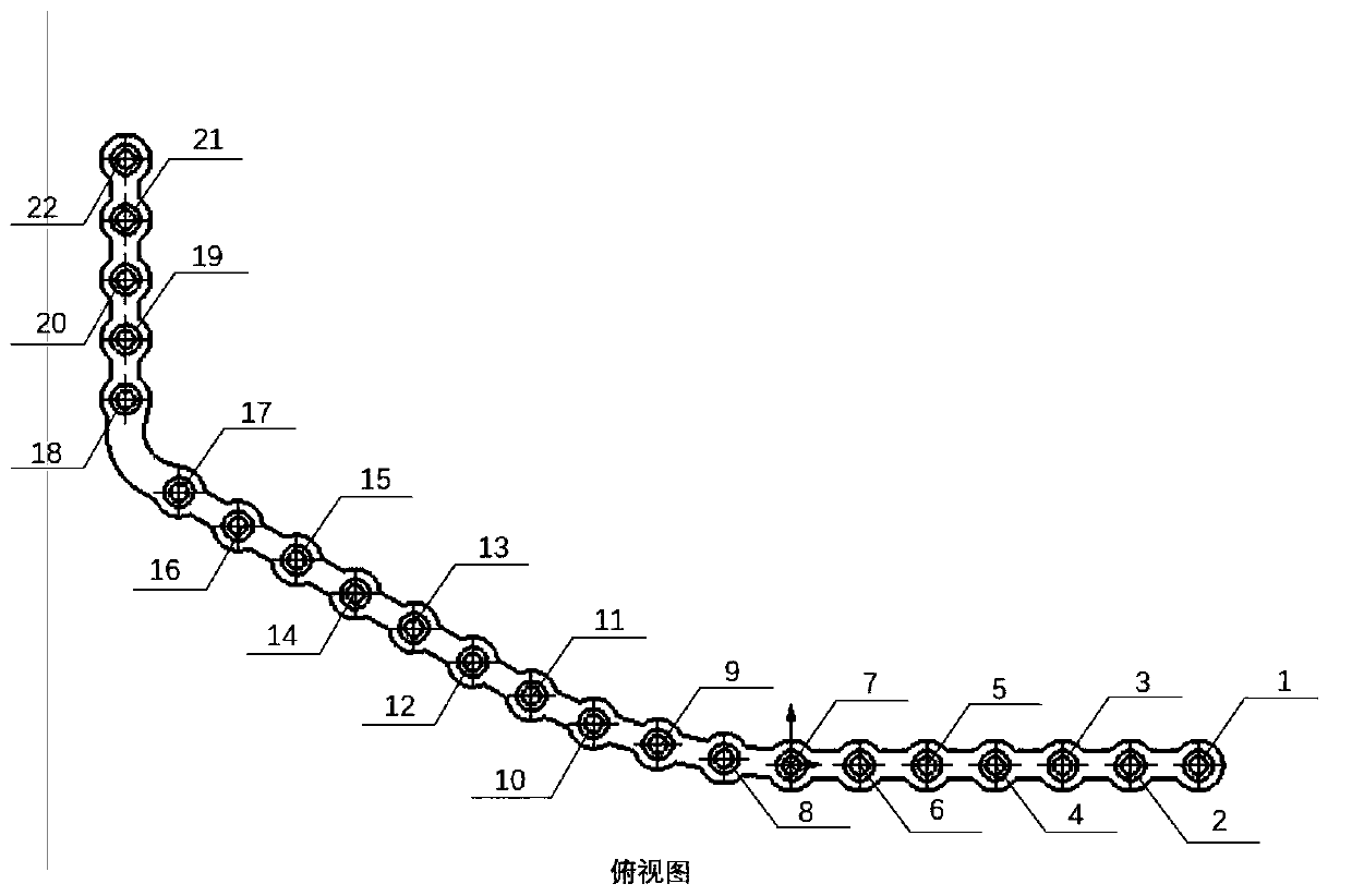 Shaping method of titanium alloy medical inner fixing plate