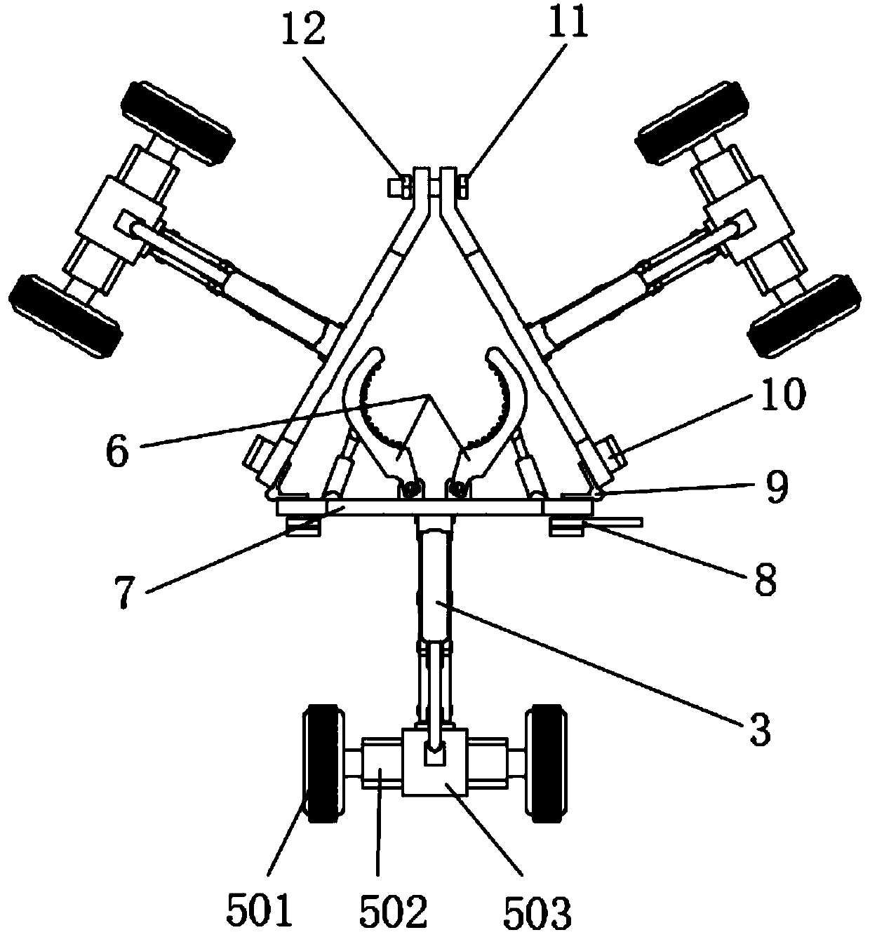 Traction device for cable laying of power supply company