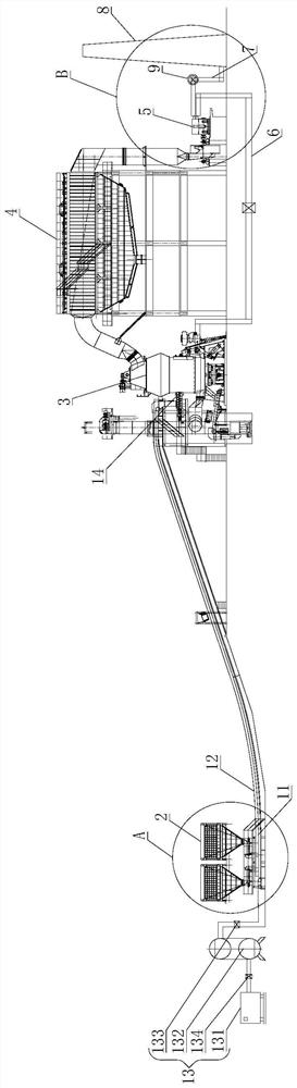 Roller mill production system suitable for tailing treatment