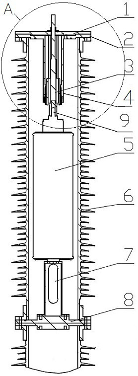 Aging and insulation testing device for vacuum arc-extinguishing chamber