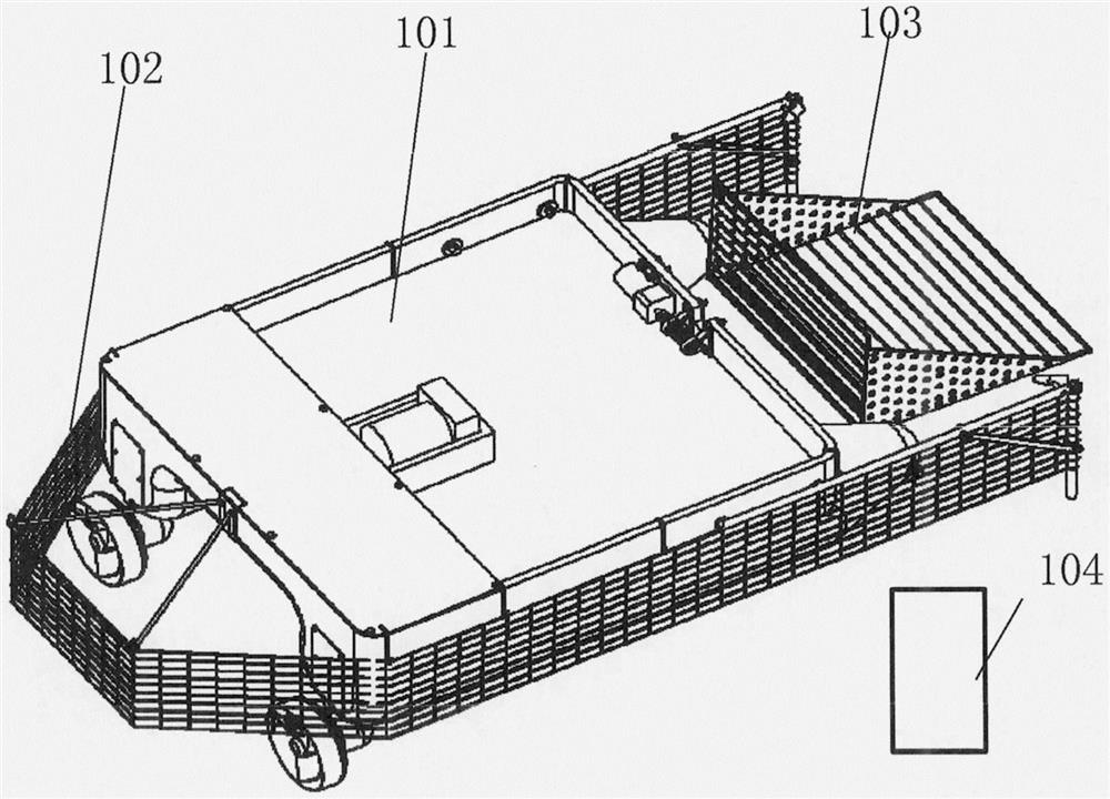 Portable garbage cleaning ship suitable for south-to-north water diversion channel