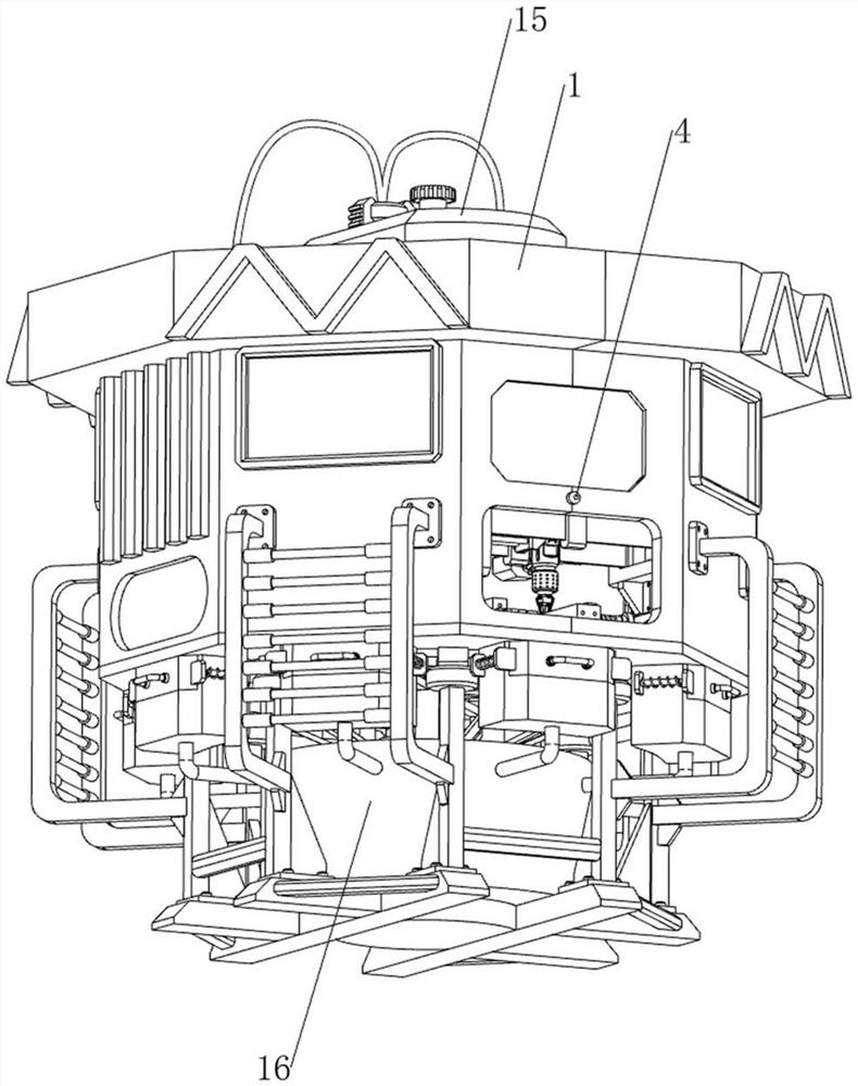 A rotating multi-station man-machine cooperation parts processing table