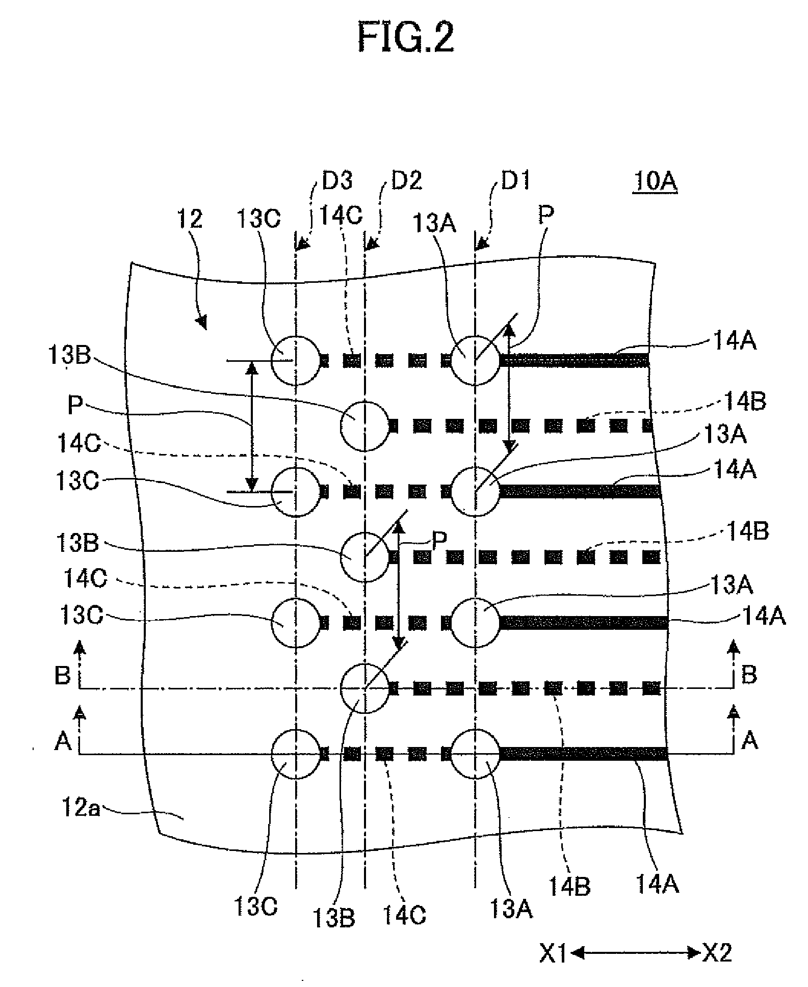 Multilayered Circuit Board for Connection to Bumps