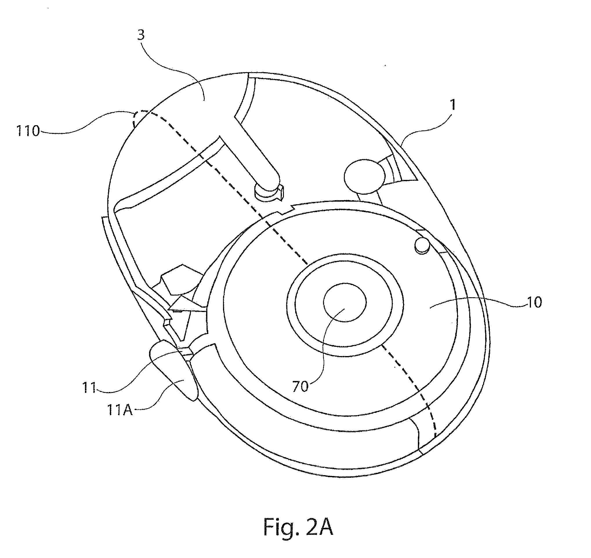 Method and device for clamping a blister within a dry powder inhaler