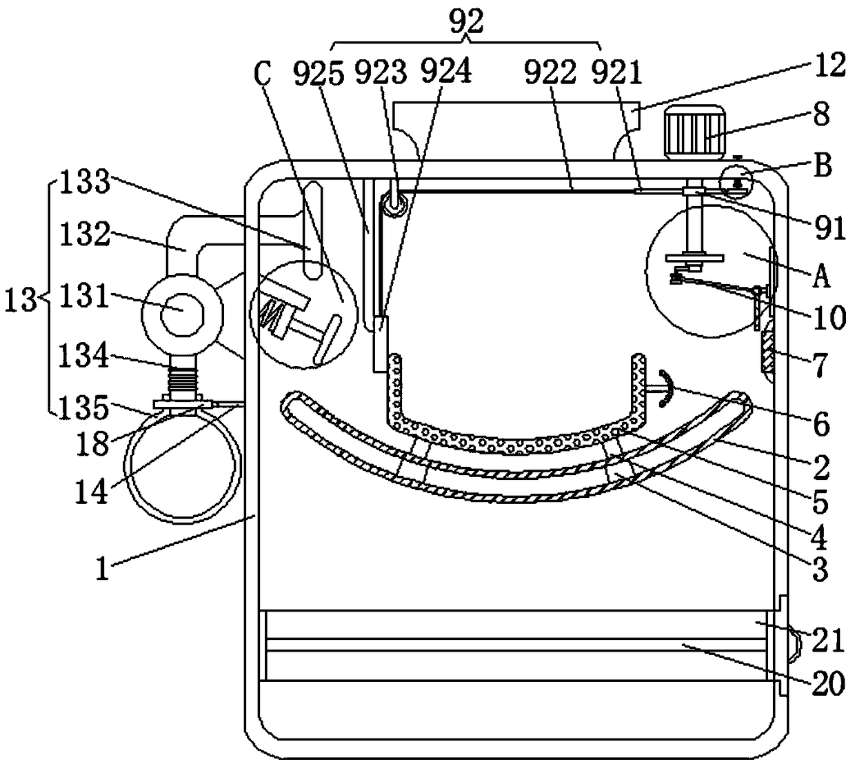 Screening equipment for corn kernels