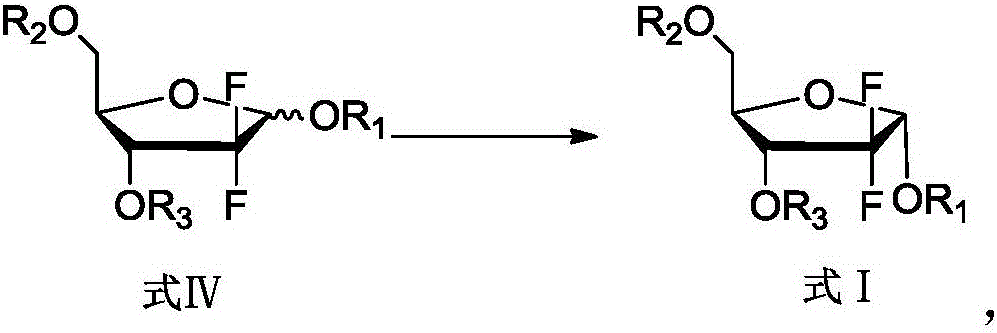 Industrial preparation process for key intermediate sulfonated saccharide of Gemcitabine