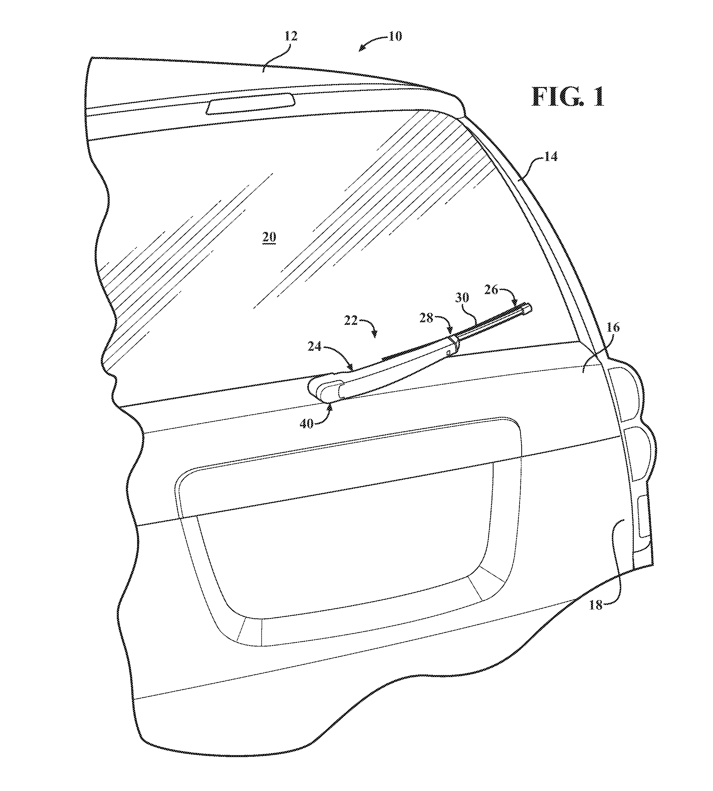 Wiper arm assembly having pivotal cover allowing access to pivot shaft