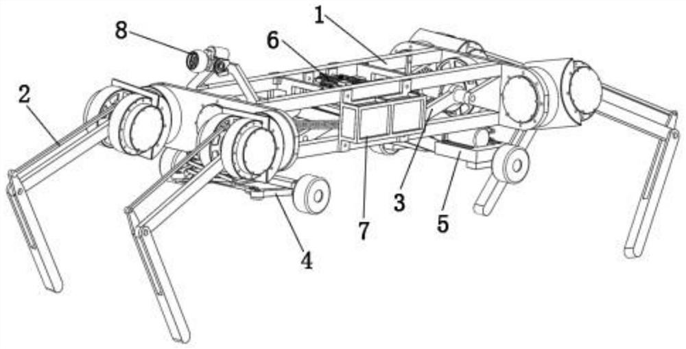 Multi-Motion Mode Wheel-leg Separated Quadruped Robot