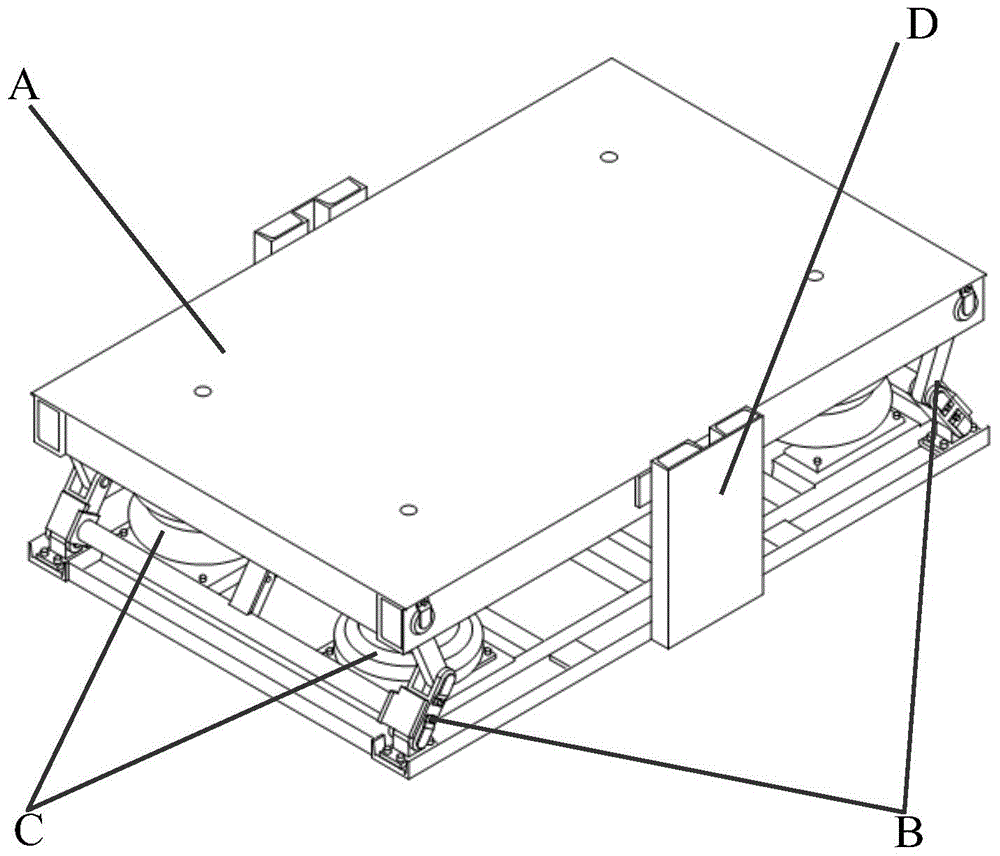 Elbow joint arm lifting device with unpowered locked top point