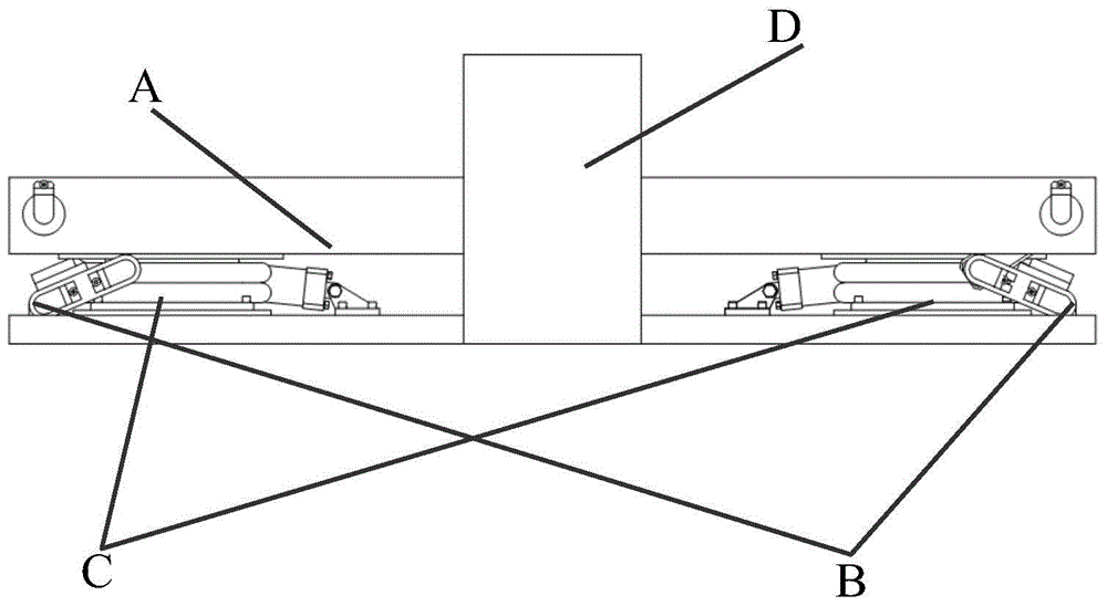 Elbow joint arm lifting device with unpowered locked top point