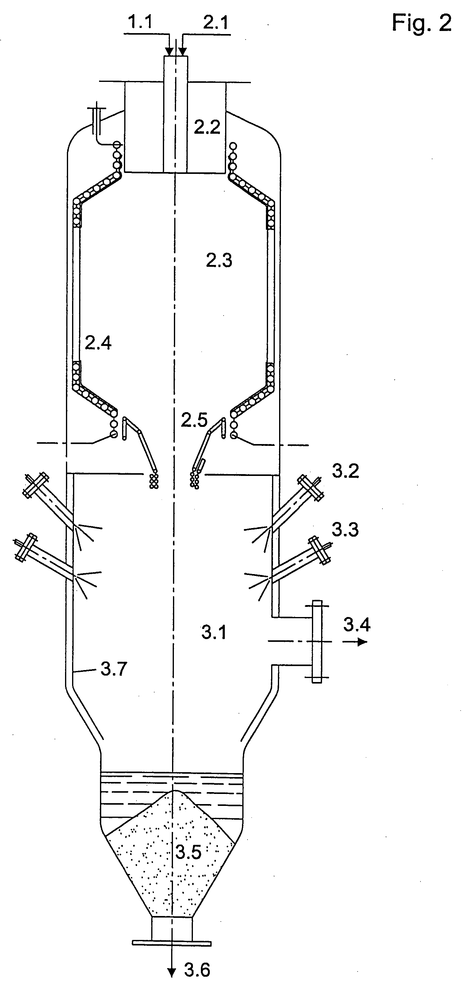 Method and device for producing synthesis gases by partial oxidation of slurries prepared from fuels containing ash and full quenching of the crude gas