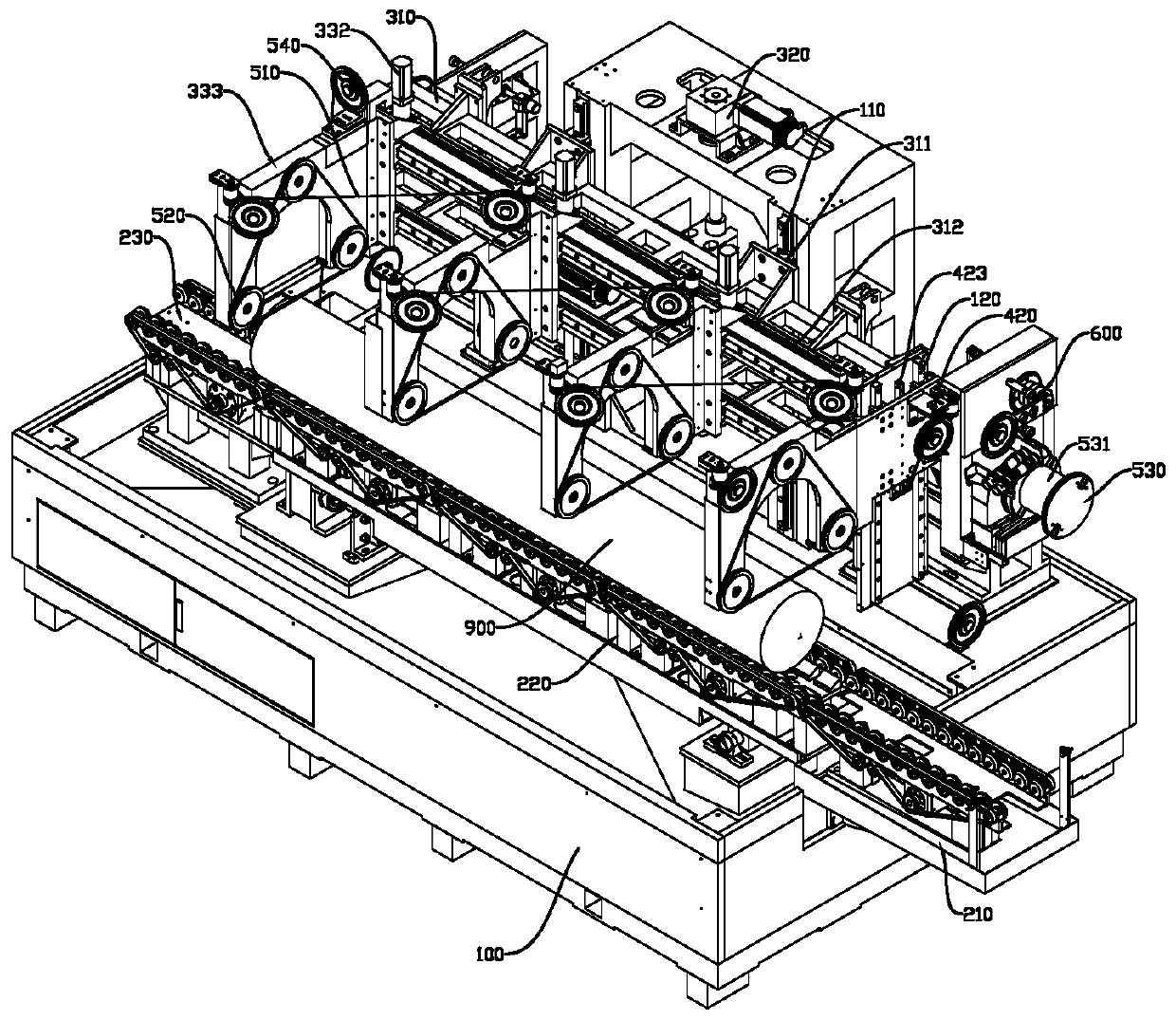 Cutting machine of multi-section semiconductor crystal rod