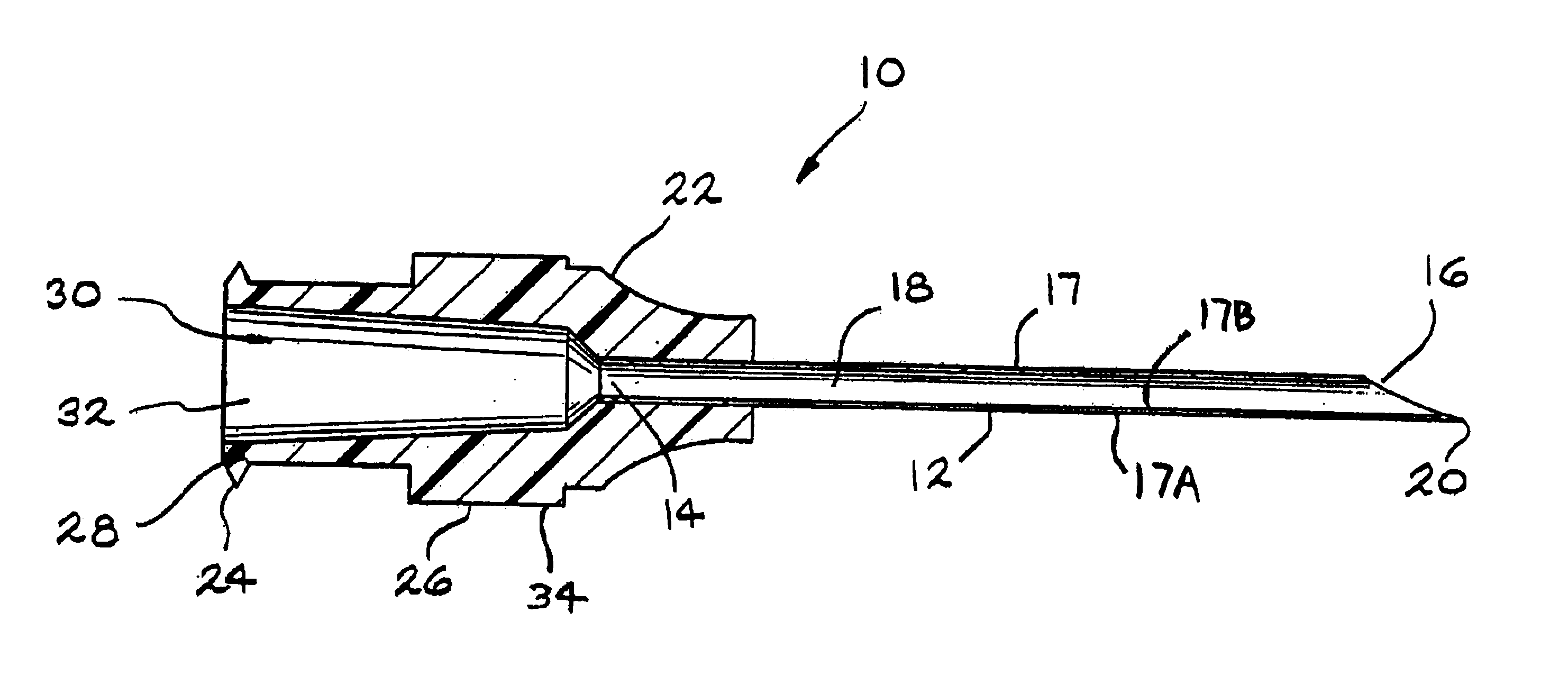 Detectable heavy duty needle