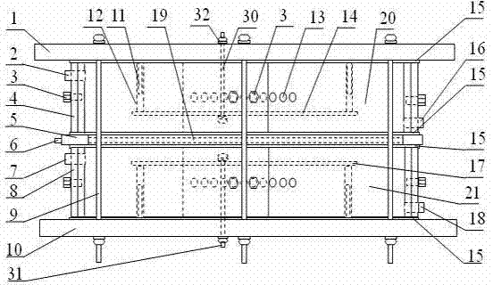 Composite field membrane separation experimental facility suitable for general flat sheet membrane element