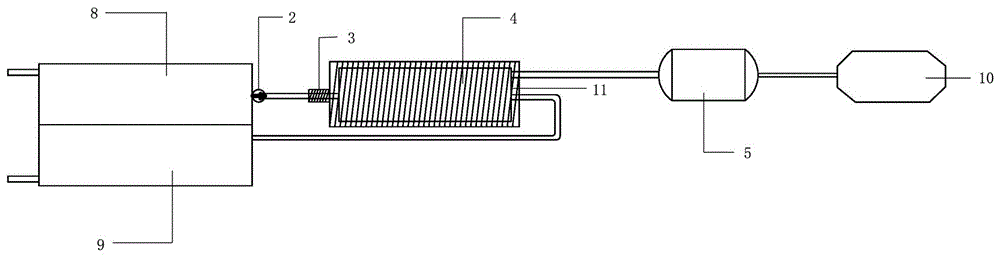 A dehydrogenation reaction system of liquid hydrogen source material and its application method