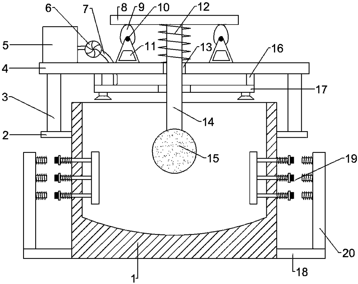 Uniform-beating rice cake manufacturing device