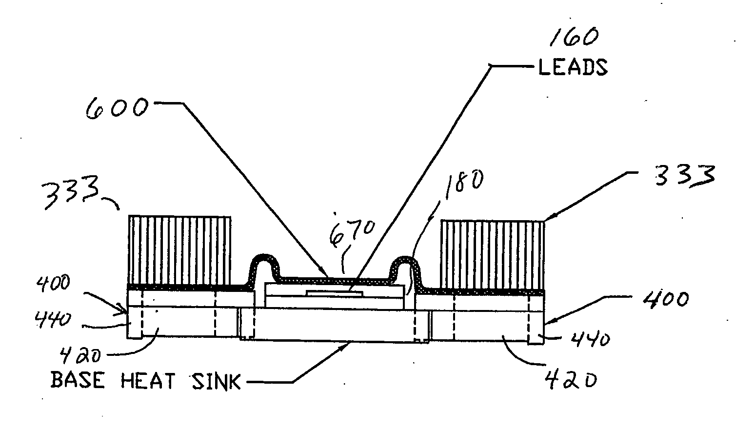 Electronic device package heat sink assembly