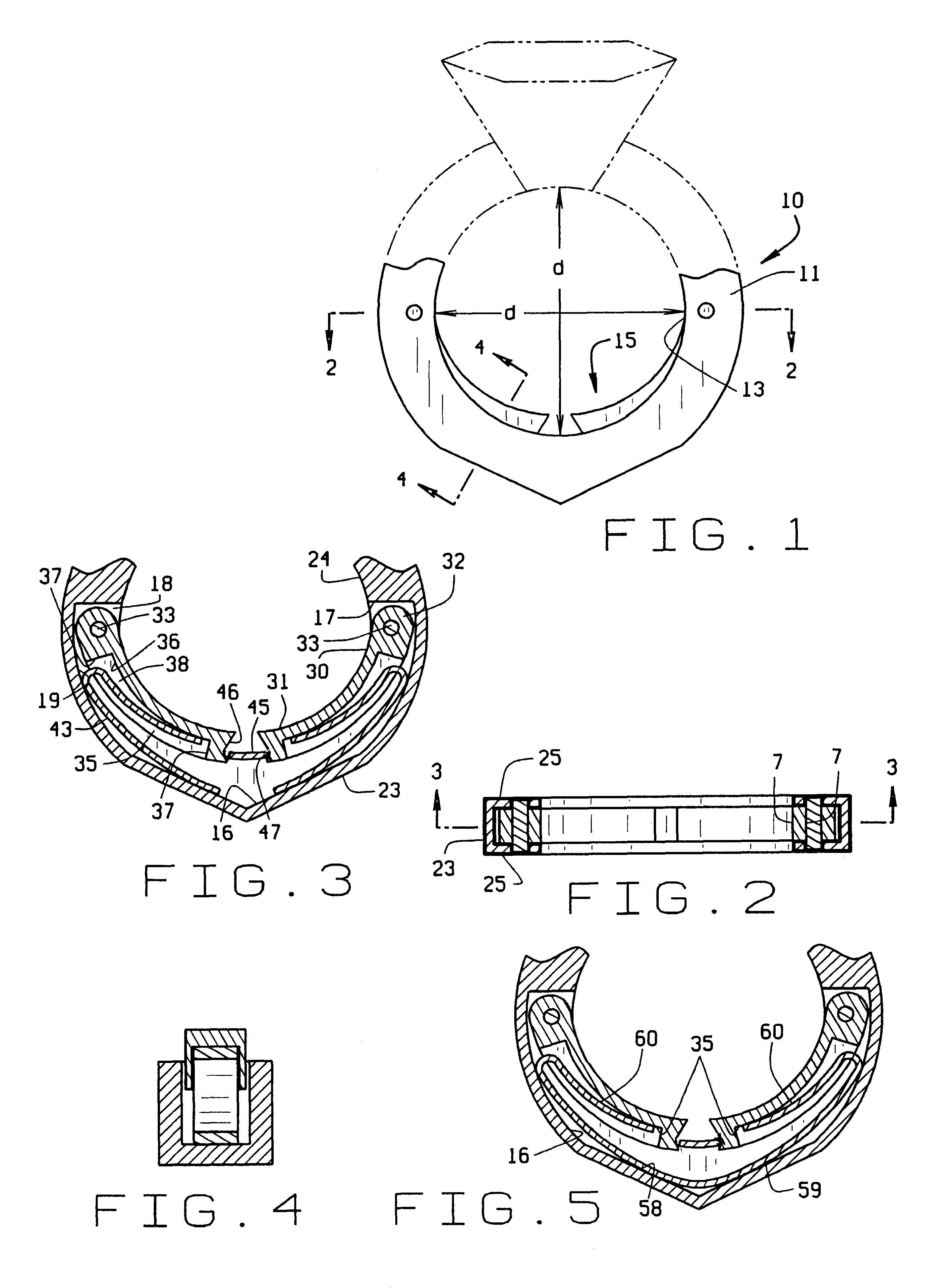 Self-adjusting ring size reducer