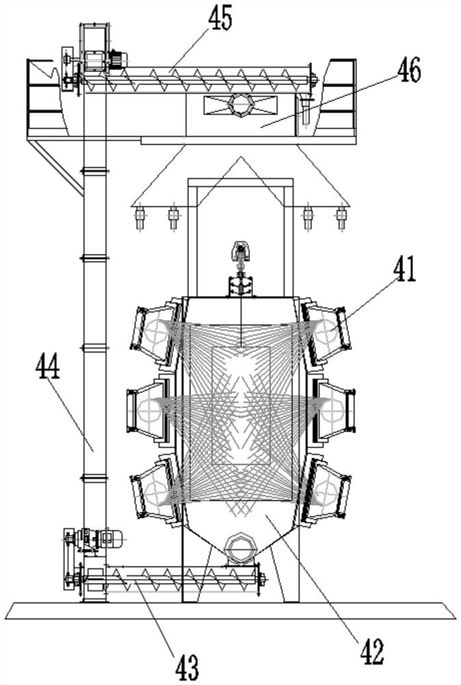 Construction hoist standard knot coating production line and coating process