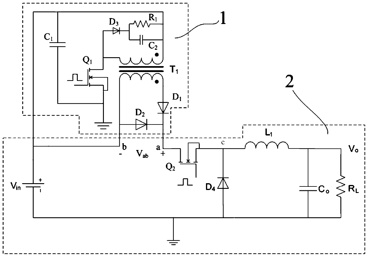 A low-power voltage compensation combined dc/dc converter circuit and its working method