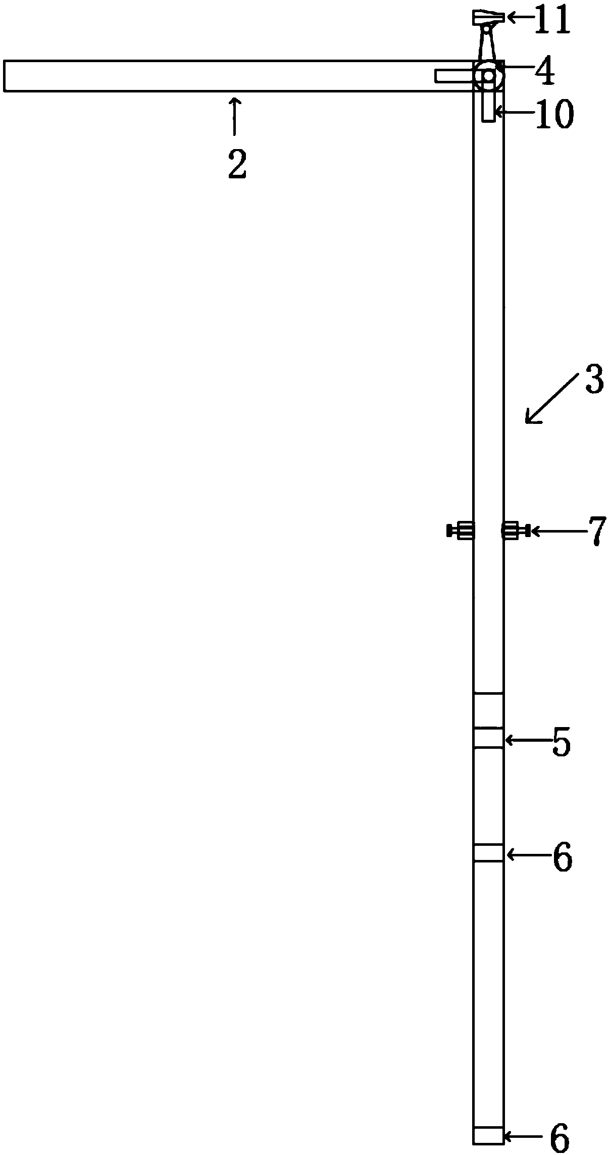 Shield machine cutter head and cutting tool wear measurement rotation ruler, measurement system and measurement method