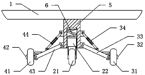 Sliding plate applied to rugged road surface