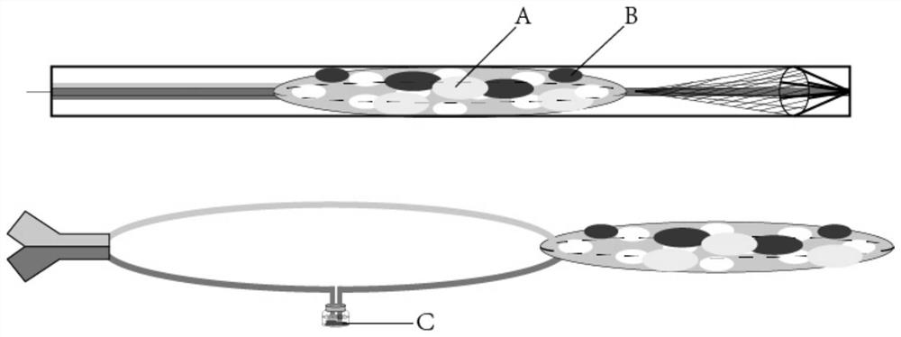 Lower limb artery double-cavity balloon negative pressure suction protective umbrella device