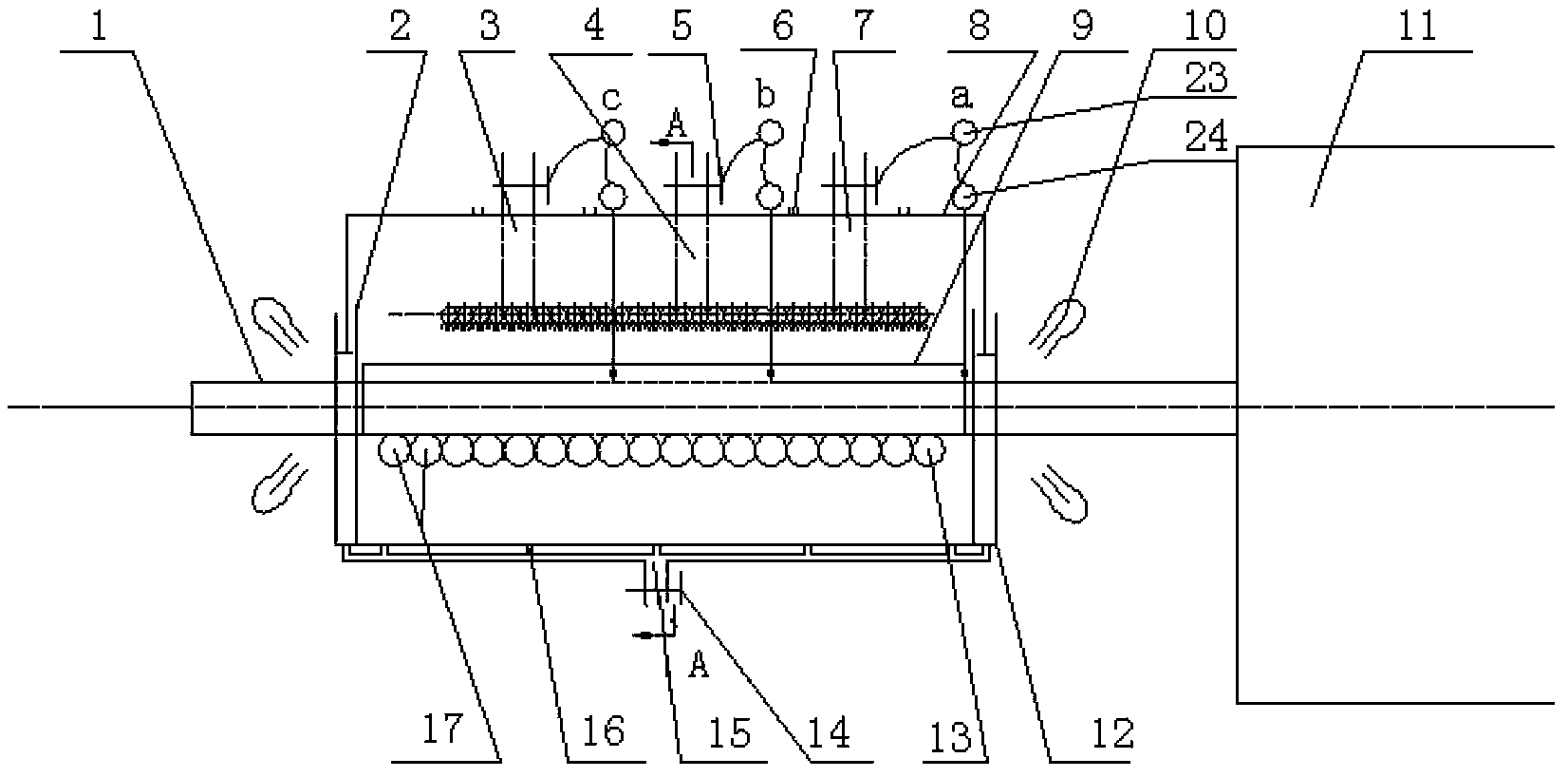 Aluminum profile quenching device