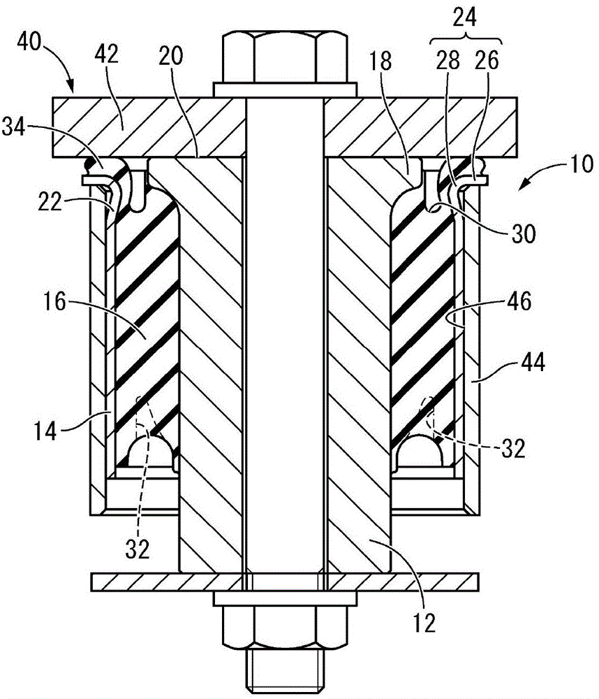 Cylindrical vibration-isolation device