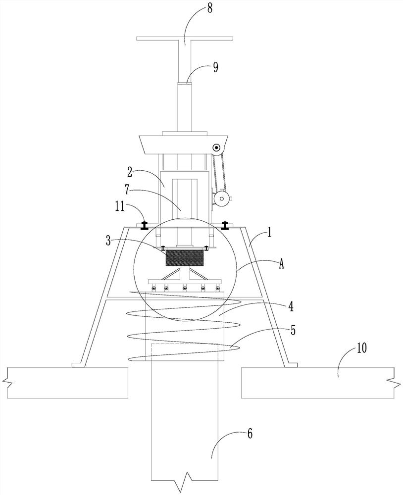 Automatic excavation equipment for expanded head of tubular pile