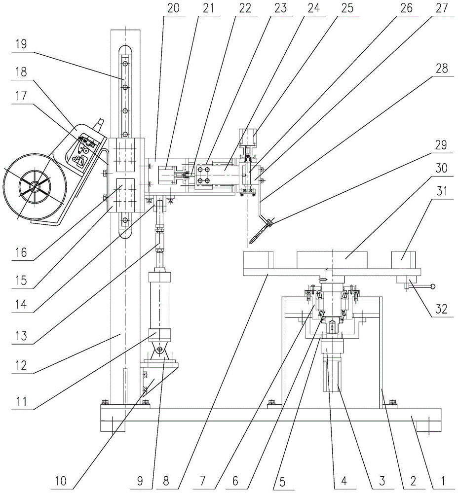 An automatic welding equipment for the counterweight of agricultural vehicles