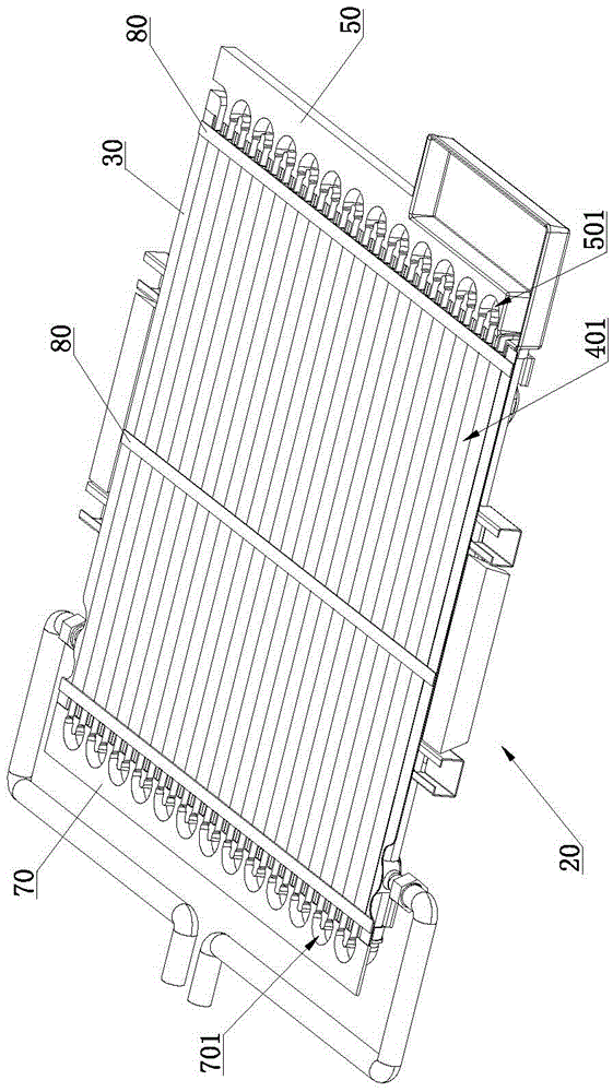 Tube-on-sheet heat exchanger type shampoo bed