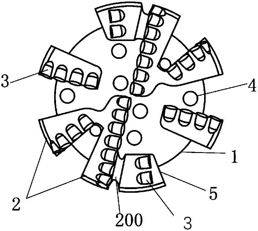 Diamond drill bit suitable for hard stratum drilling