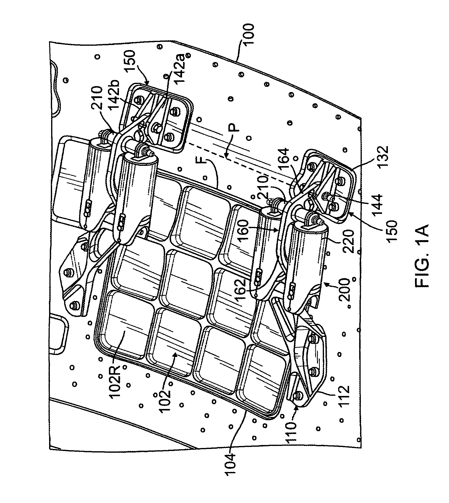 Spring loaded pressure relief door