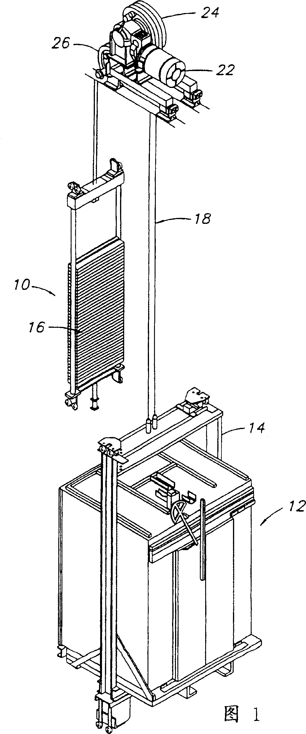 Synthetic non-metallic rope for an elevator