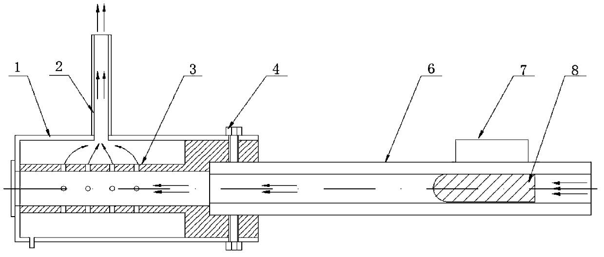 Underwater super-cavity producing device free of production of interferential cavity flows