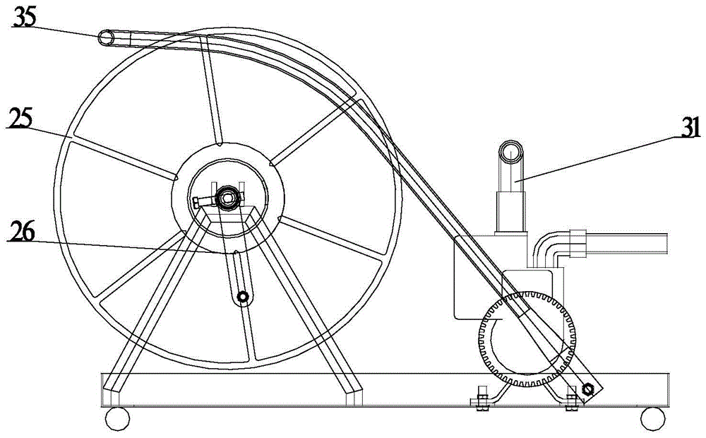 A hand-operated lifting seedling watering machine and watering control method