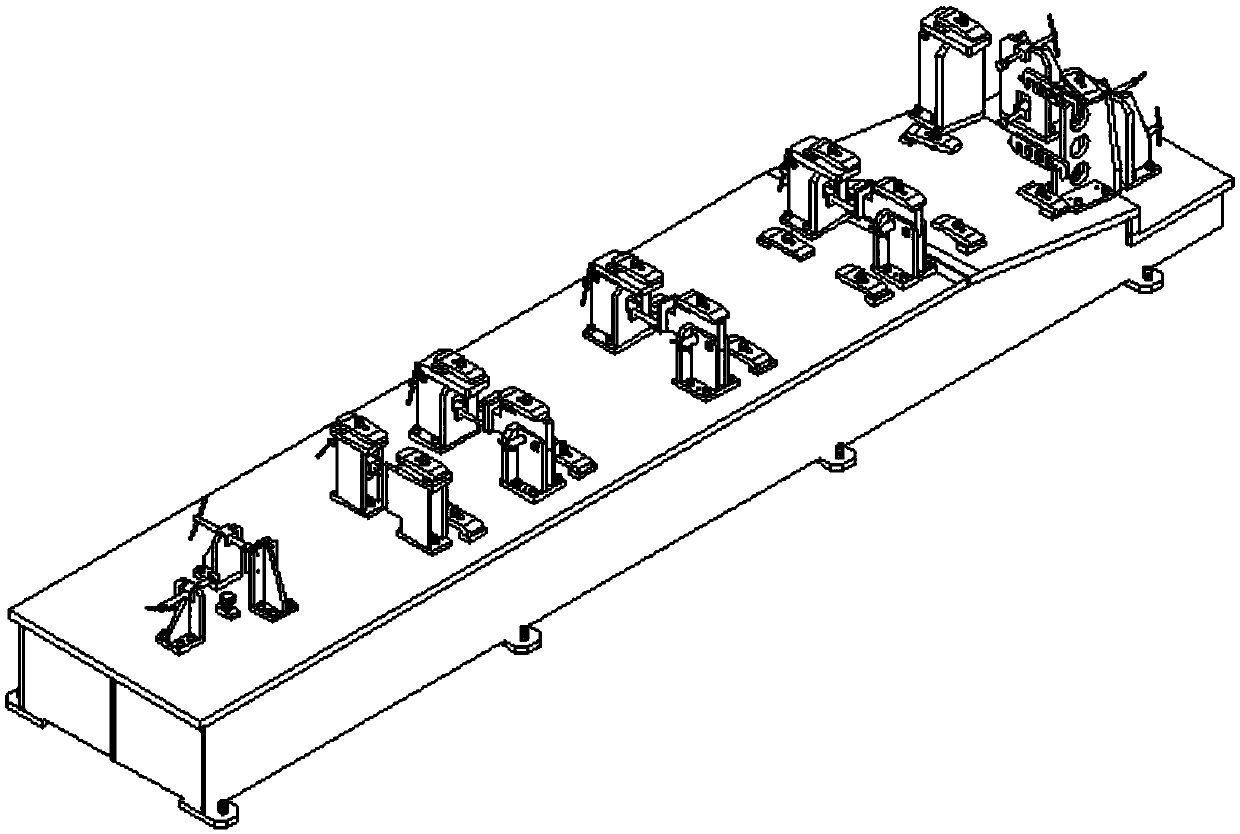 Special positioning and clamping equipment for assembling wind power boundary beam