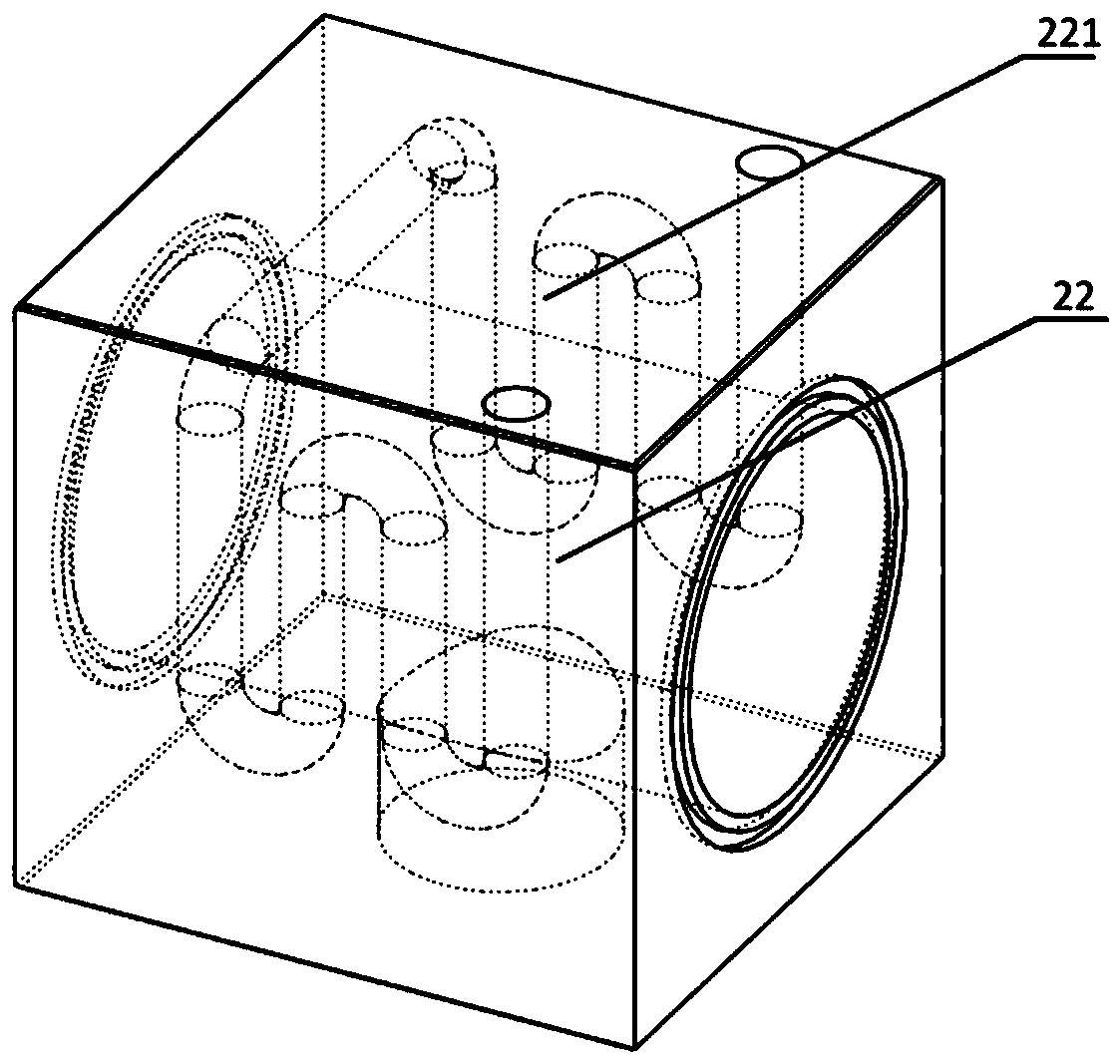 Laser cladding device based on 3D printing and spraying nozzle of laser cladding device