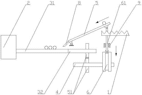 Steel moving arm for moving and transporting cooling bed steel billet