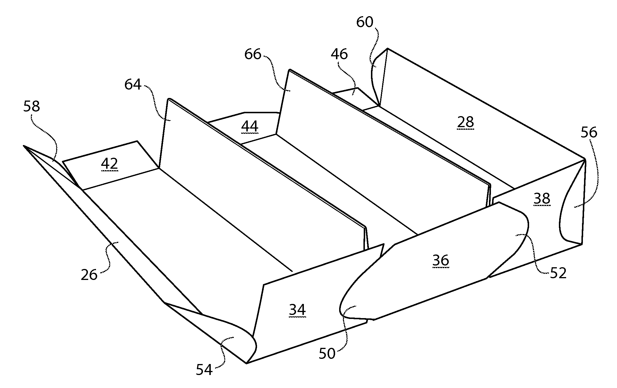 Foldable multi-row tray