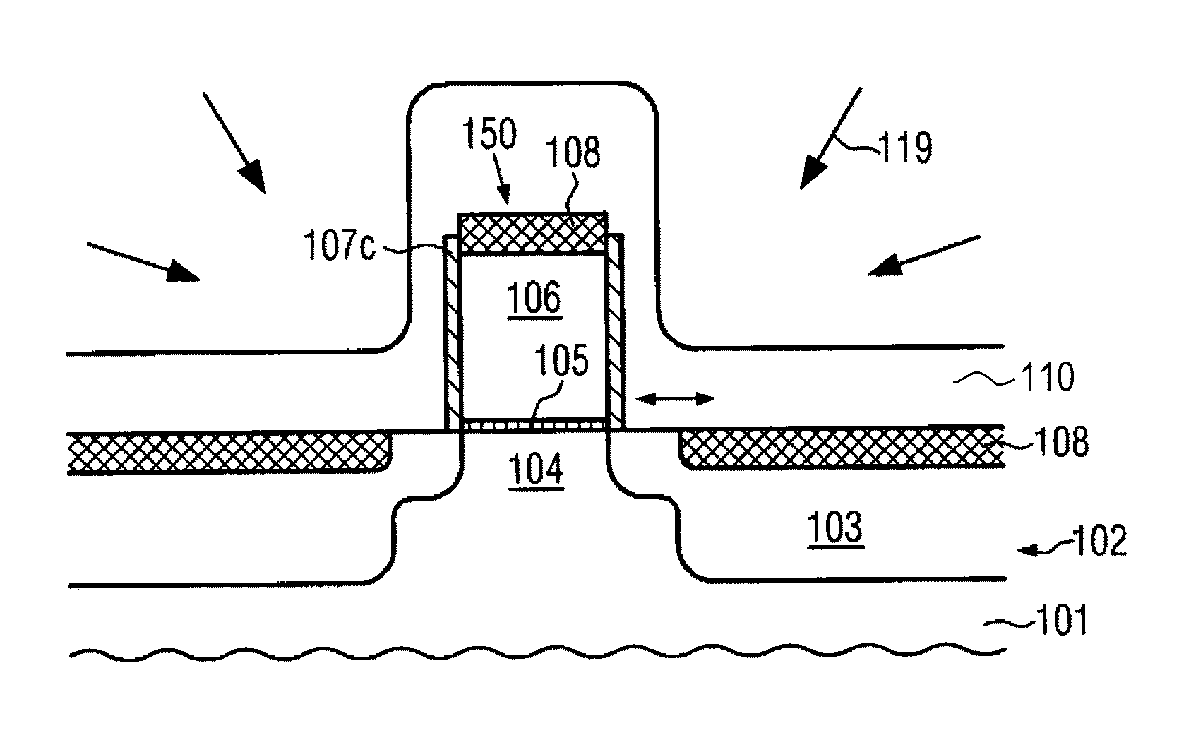 Field effect transistor having a stressed contact etch stop layer with reduced conformality