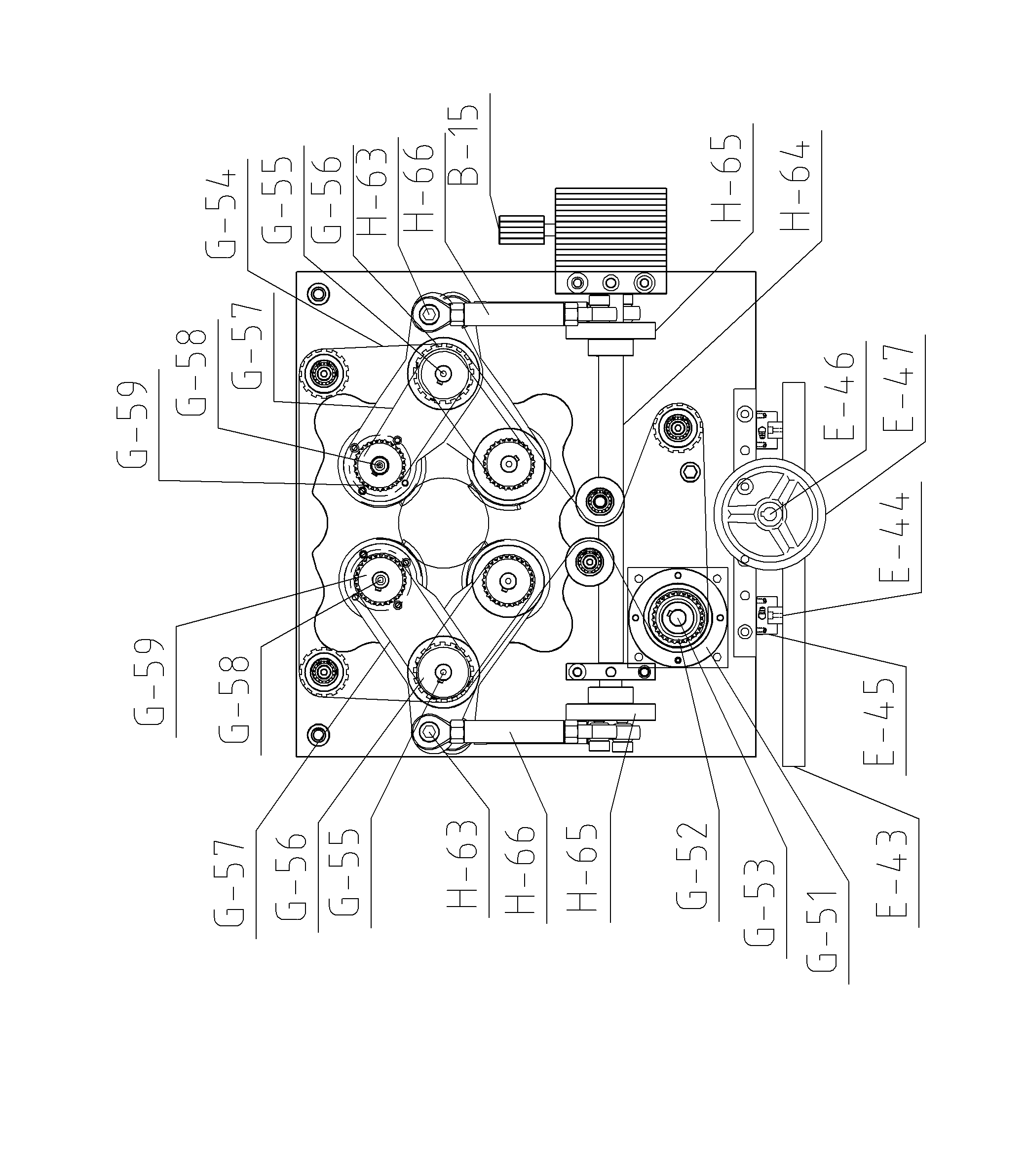 Material containing and stacking device of curved-surface printing machine