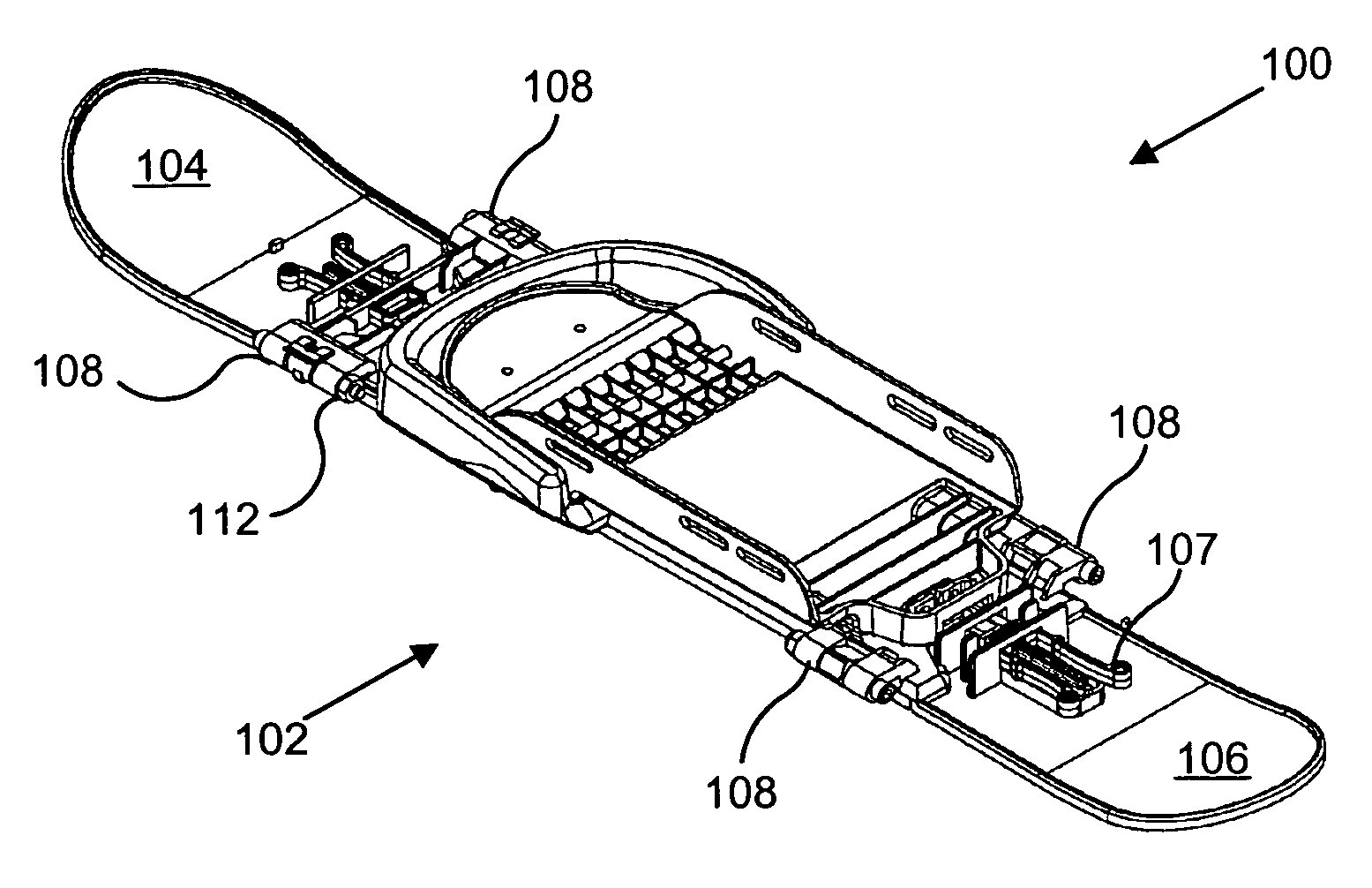 Configurable snowshoe and ski device