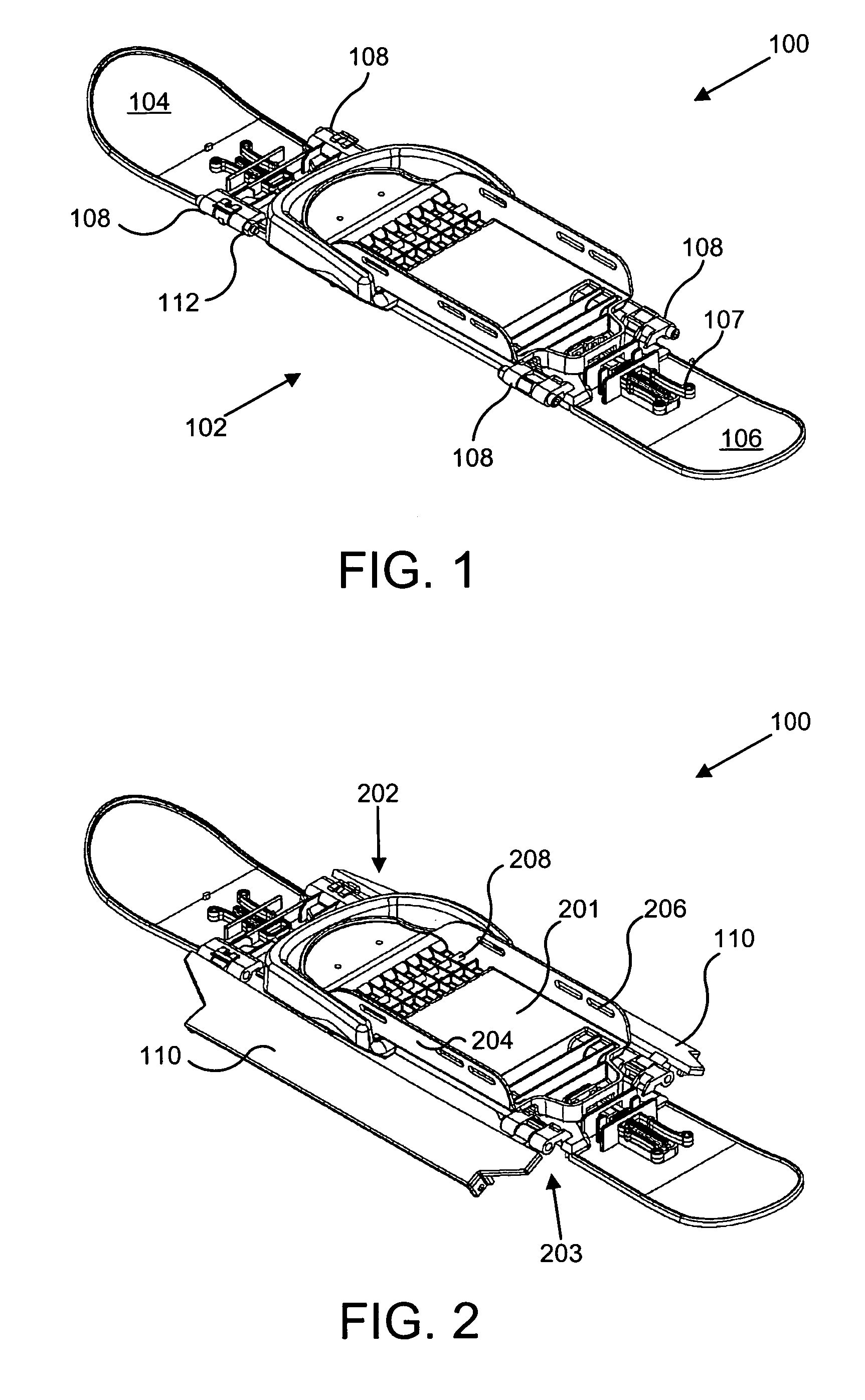 Configurable snowshoe and ski device