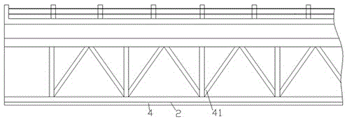 Automatic bridge cleaning and maintaining device provided with caution light