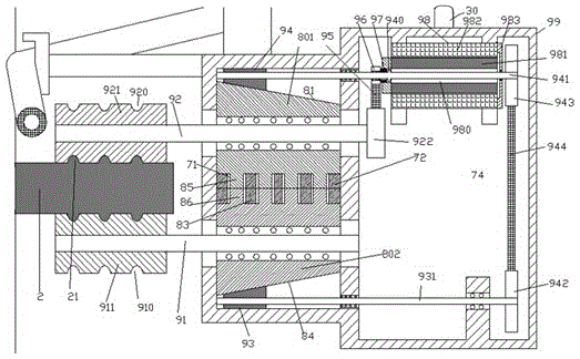 Automatic bridge cleaning and maintaining device provided with caution light